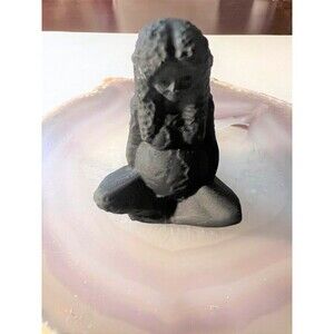 Beautiful Black Obsidian Mother Earth Carving